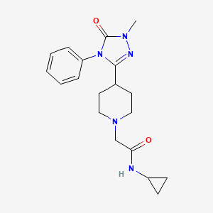 N-Cyclopropyl-2-[4-(1-methyl-5-oxo-4-phenyl-1,2,4-triazol-3-yl)piperidin-1-yl]acetamide