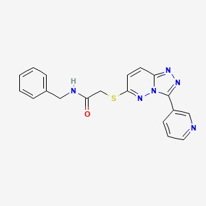molecular formula C19H16N6OS B2368607 N-BENZYL-2-{[3-(PYRIDIN-3-YL)-[1,2,4]TRIAZOLO[4,3-B]PYRIDAZIN-6-YL]SULFANYL}ACETAMIDE CAS No. 868968-93-8