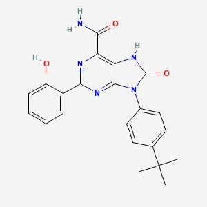 9-(4-(tert-butyl)phenyl)-2-(2-hydroxyphenyl)-8-oxo-8,9-dihydro-7H-purine-6-carboxamide
