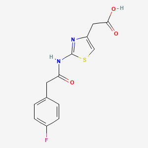 2-{2-[2-(4-Fluorophenyl)acetamido]-1,3-thiazol-4-yl}acetic acid