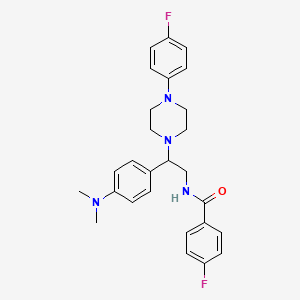 N-(2-(4-(dimethylamino)phenyl)-2-(4-(4-fluorophenyl)piperazin-1-yl)ethyl)-4-fluorobenzamide