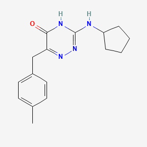 3-(cyclopentylamino)-6-(4-methylbenzyl)-1,2,4-triazin-5(4H)-one