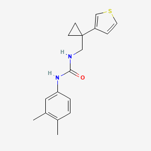 1-(3,4-Dimethylphenyl)-3-[(1-thiophen-3-ylcyclopropyl)methyl]urea