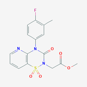 methyl 2-(4-(4-fluoro-3-methylphenyl)-1,1-dioxido-3-oxo-3,4-dihydro-2H-pyrido[2,3-e][1,2,4]thiadiazin-2-yl)acetate
