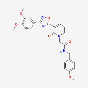 2-(3-(3-(3,4-dimethoxyphenyl)-1,2,4-oxadiazol-5-yl)-2-oxopyridin-1(2H)-yl)-N-(4-methoxybenzyl)acetamide