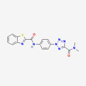 N-(4-(5-(dimethylcarbamoyl)-2H-tetrazol-2-yl)phenyl)benzo[d]thiazole-2-carboxamide