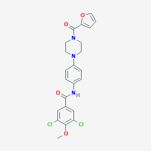 3,5-dichloro-N-{4-[4-(2-furoyl)-1-piperazinyl]phenyl}-4-methoxybenzamide