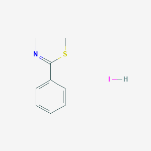 molecular formula C9H12INS B2368632 Methyl[(methylsulfanyl)(phenyl)methylidene]amine hydroiodide CAS No. 63182-88-7