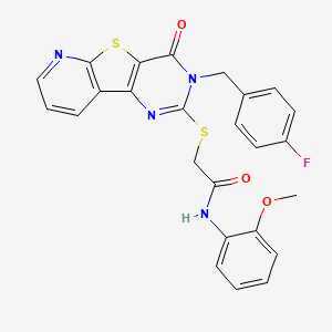 2-((3-(4-fluorobenzyl)-4-oxo-3,4-dihydropyrido[3',2':4,5]thieno[3,2-d]pyrimidin-2-yl)thio)-N-(2-methoxyphenyl)acetamide