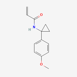 molecular formula C13H15NO2 B2368636 N-[1-(4-Methoxyphenyl)cyclopropyl]prop-2-enamide CAS No. 2175581-00-5