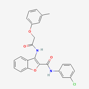 N-(3-chlorophenyl)-3-(2-(m-tolyloxy)acetamido)benzofuran-2-carboxamide
