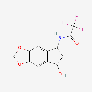 2,2,2-trifluoro-N-(7-hydroxy-6,7-dihydro-5H-indeno[5,6-d][1,3]dioxol-5-yl)acetamide