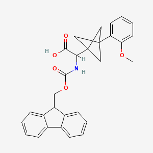 2-(9H-Fluoren-9-ylmethoxycarbonylamino)-2-[3-(2-methoxyphenyl)-1-bicyclo[1.1.1]pentanyl]acetic acid