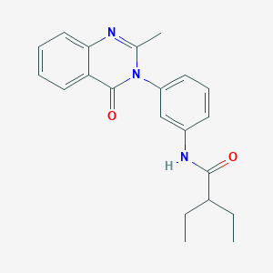2-ethyl-N-[3-(2-methyl-4-oxoquinazolin-3-yl)phenyl]butanamide