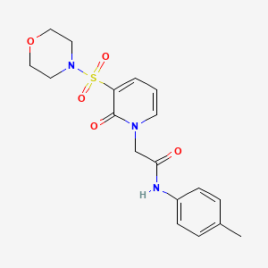 2-(3-(morpholinosulfonyl)-2-oxopyridin-1(2H)-yl)-N-(p-tolyl)acetamide