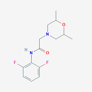 molecular formula C14H18F2N2O2 B2368654 N-(2,6-difluorophenyl)-2-(2,6-dimethylmorpholin-4-yl)acetamide CAS No. 670270-76-5