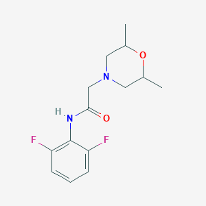 N-(2,6-difluorophenyl)-2-(2,6-dimethylmorpholin-4-yl)acetamide