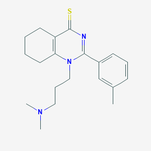 molecular formula C20H27N3S B2368669 1-(3-(dimethylamino)propyl)-2-(m-tolyl)-5,6,7,8-tetrahydroquinazoline-4(1H)-thione CAS No. 831216-25-2