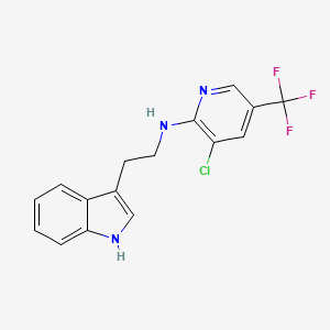 molecular formula C16H13ClF3N3 B2368679 3-chloro-N-[2-(1H-indol-3-yl)ethyl]-5-(trifluoromethyl)-2-pyridinamine CAS No. 439111-22-5