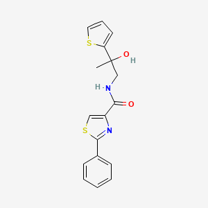 N-(2-hydroxy-2-(thiophen-2-yl)propyl)-2-phenylthiazole-4-carboxamide