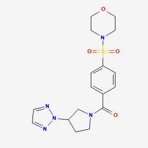 (3-(2H-1,2,3-triazol-2-yl)pyrrolidin-1-yl)(4-(morpholinosulfonyl)phenyl)methanone