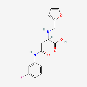 4-((3-Fluorophenyl)amino)-2-((furan-2-ylmethyl)amino)-4-oxobutanoic acid