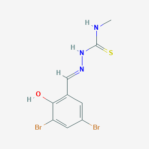 2-[(E)-(3,5-dibromo-2-hydroxyphenyl)methylidene]-N-methyl-1-hydrazinecarbothioamide
