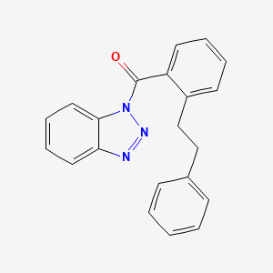 molecular formula C21H17N3O B2368721 1-[2-(2-Phenylethyl)benzoyl]-1H-1,2,3-benzotriazole CAS No. 776297-10-0