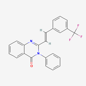 molecular formula C23H15F3N2O B2368725 3-phenyl-2-[3-(trifluoromethyl)styryl]-4(3H)-quinazolinone CAS No. 338751-43-2