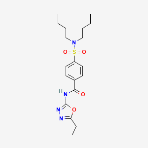 molecular formula C19H28N4O4S B2368734 4-(dibutylsulfamoyl)-N-(5-ethyl-1,3,4-oxadiazol-2-yl)benzamide CAS No. 850935-58-9
