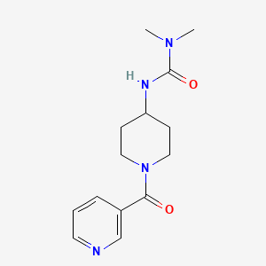 molecular formula C14H20N4O2 B2368742 1,1-Dimethyl-3-[1-(pyridine-3-carbonyl)piperidin-4-yl]urea CAS No. 1796397-33-5