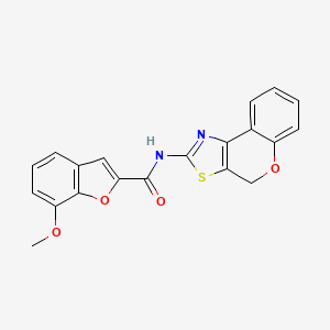 molecular formula C20H14N2O4S B2368747 N-(4H-色满[4,3-d]噻唑-2-基)-7-甲氧基苯并呋喃-2-甲酰胺 CAS No. 921554-67-8