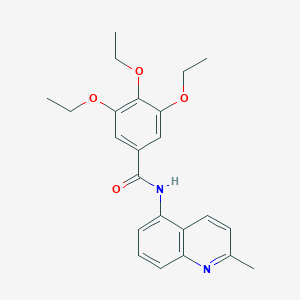 molecular formula C23H26N2O4 B236875 3,4,5-triethoxy-N-(2-methylquinolin-5-yl)benzamide 
