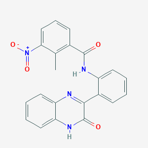 2-methyl-3-nitro-N-(2-(3-oxo-3,4-dihydroquinoxalin-2-yl)phenyl)benzamide