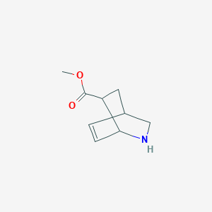 molecular formula C9H13NO2 B2368764 Methyl 2-azabicyclo[2.2.2]oct-7-ene-6-carboxylate CAS No. 1364509-33-0
