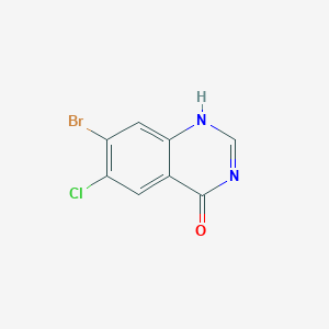 molecular formula C8H4BrClN2O B023688 7-Bromo-6-Chloro-4(3H)-Quinazolinone CAS No. 17518-98-8