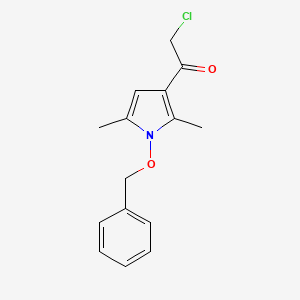 molecular formula C15H16ClNO2 B2368803 1-[1-(苄氧基)-2,5-二甲基-1H-吡咯-3-基]-2-氯乙酮 CAS No. 793679-06-8
