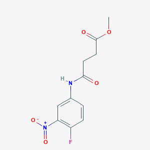 molecular formula C11H11FN2O5 B2368820 4-(4-氟-3-硝基苯胺基)-4-氧代丁酸甲酯 CAS No. 331461-03-1