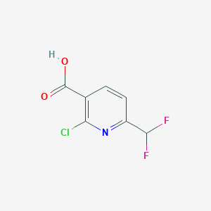 molecular formula C7H4ClF2NO2 B2368833 2-Chloro-6-(difluoromethyl)nicotinic acid CAS No. 1105985-15-6