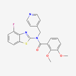 molecular formula C22H18FN3O3S B2368834 N-(4-fluorobenzo[d]thiazol-2-yl)-2,3-dimethoxy-N-(pyridin-4-ylmethyl)benzamide CAS No. 923679-57-6
