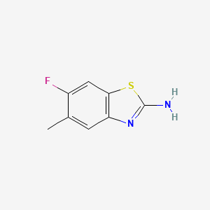 molecular formula C8H7FN2S B2368841 6-Fluoro-5-methyl-1,3-benzothiazol-2-amine CAS No. 1368378-68-0