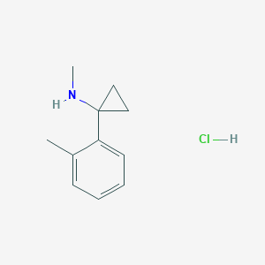 molecular formula C11H16ClN B2368864 N-Methyl-1-(2-methylphenyl)cyclopropan-1-amine;hydrochloride CAS No. 2408974-49-0