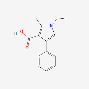 molecular formula C14H15NO2 B2368880 1-Ethyl-2-methyl-4-phenyl-1H-pyrrole-3-carboxylic acid CAS No. 293326-22-4
