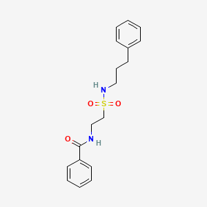 molecular formula C18H22N2O3S B2368882 N-(2-(N-(3-phenylpropyl)sulfamoyl)ethyl)benzamide CAS No. 899997-12-7