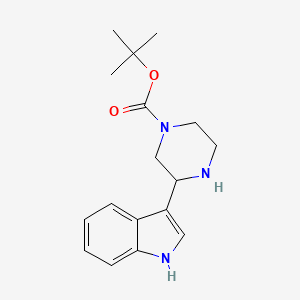 molecular formula C17H23N3O2 B2368883 tert-butyl 3-(1H-indol-3-yl)piperazine-1-carboxylate CAS No. 886771-56-8