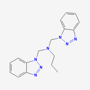 molecular formula C17H19N7 B2368895 Bis(1H-1,2,3-benzotriazol-1-ylmethyl)(propyl)amine CAS No. 111184-79-3