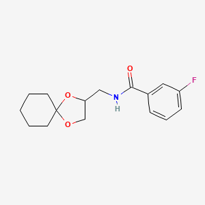 N-(1,4-dioxaspiro[4.5]decan-2-ylmethyl)-3-fluorobenzamide
