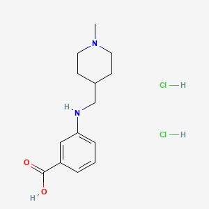 3-{[(1-Methylpiperidin-4-yl)methyl]amino}benzoic acid dihydrochloride
