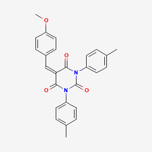 5-[(4-Methoxyphenyl)methylidene]-1,3-bis(4-methylphenyl)-1,3-diazinane-2,4,6-trione