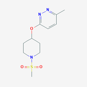 B2368948 3-Methyl-6-((1-(methylsulfonyl)piperidin-4-yl)oxy)pyridazine CAS No. 1797593-32-8